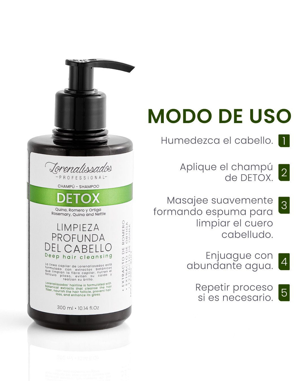 Shampoo Detox Frasco 300 ml